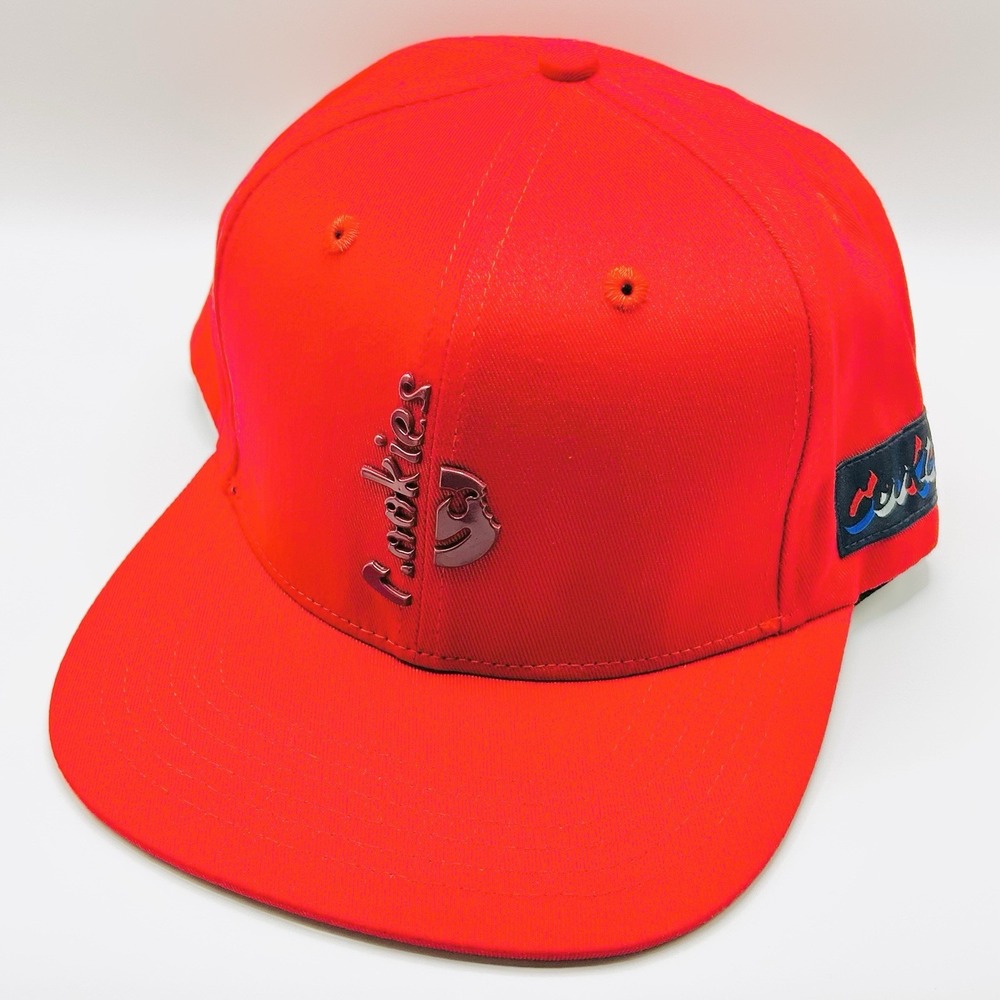 Cookies Searchlight Logo Hat Cap Snapback Adjustable Red Outdoors Casual